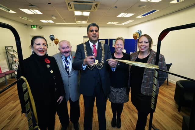Coun Asghar Khan, Lord Mayor of Leeds who cut the ribbon at the official opening of the Cross Gates and Whinmoor Community Hub.