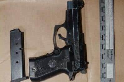 The weapon was found to be a 9mm PAK calibre, Retay Arms model of Turkish origin.