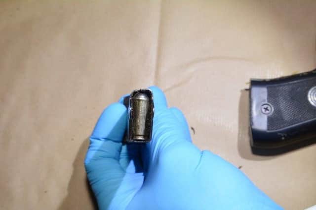 Ammunition was found with the illegal weapon.