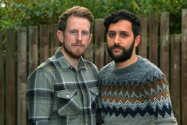 Liam (left) and Nima Lawlor-Baniamer pictured outside their home in Meanwood

Photo: Jonathan Gawthorpe
