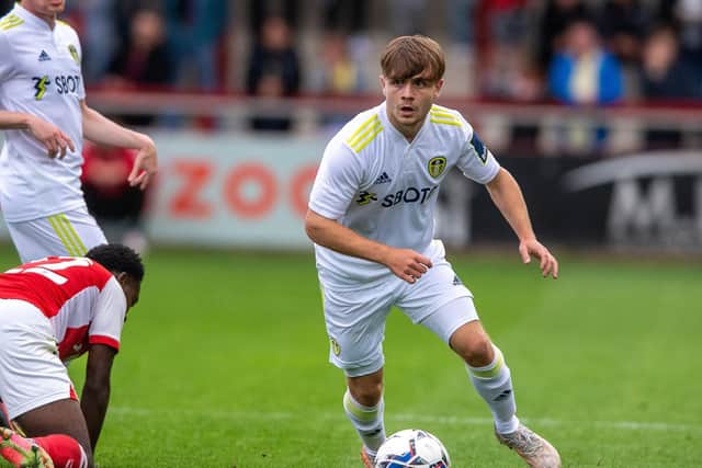 Leeds United midfielder Lewis Bate. Pic: Bruce Rollinson