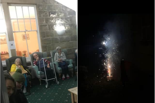 Residents at Ashcroft House Residential Home, Bramhope, were surprised with a personal fireworks display