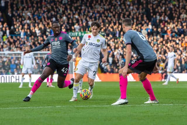 MAKING CHANCES - Leeds United made lots of trouble for Leicester City through their attackers, like Daniel James. Pic: Tony Johnson