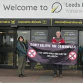 GALBA campaigners protesting outside Leeds Bradford Airport