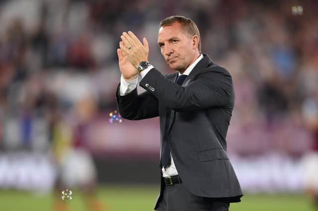 Leicester City head coach Brendan Rodgers. Pic: Getty