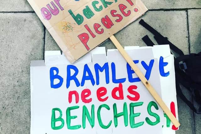A 'Place to Sit' campaign group will be taking a petition to Leeds City Council today after the benches were removed from Bramley Shopping Centre.