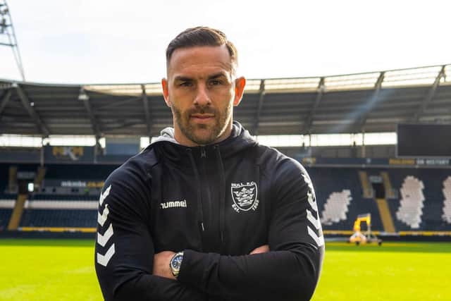 Luke Gale has swapped blue and amber for black and white. Picture c/o Hull FC.