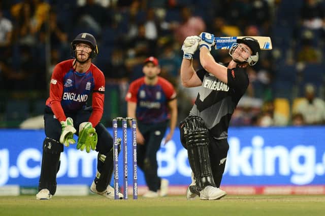 James Neesham starred with the bat for New Zealand. (Photo by Isuru Sameera Peiris/Gallo Images/Getty Images)