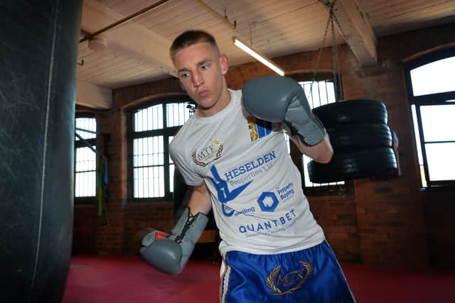 Leeds boxer Jack Bateson is aiming to lift the English title tonight.
 
Picture: Jonathan Gawthorpe.