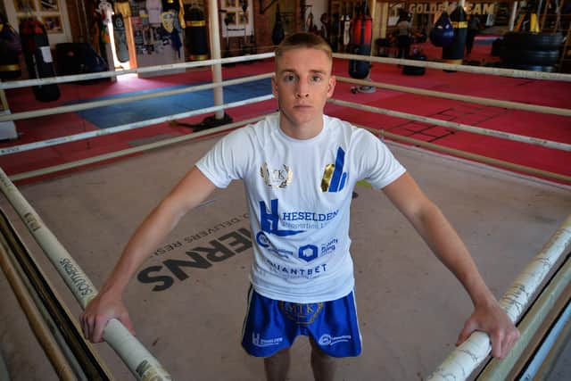 Leeds boxer Jack Bateson in the training ring.
 
Picture: Jonathan Gawthorpe.
