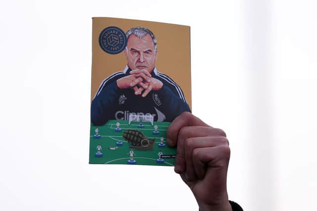 Leeds United head coach Marcelo Bielsa in The Square Ball fanzine. Pic: Getty
