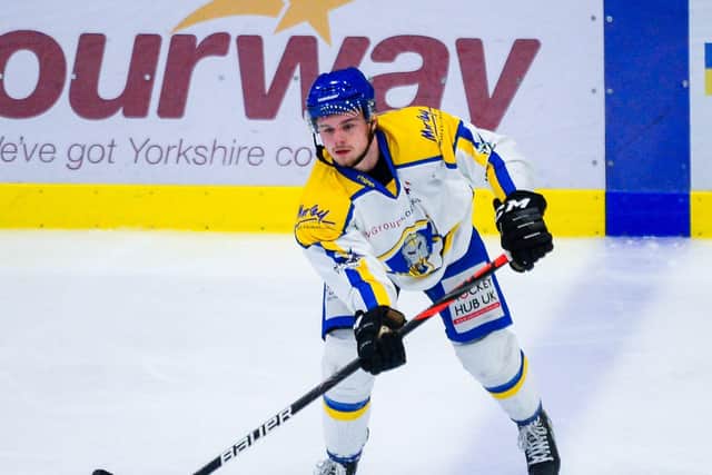 PUSH UP: Leeds Knights Lewis Baldwin is likely to be playing as a forward again against Sheffield Steeldogs on Friday night. Picture James Hardisty