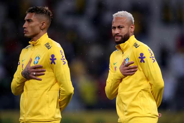 NEW STAR - Leeds United winger Raphinha has forced his way into Brazil's starting line-up alongside PSG's Neymar. Pic: Getty