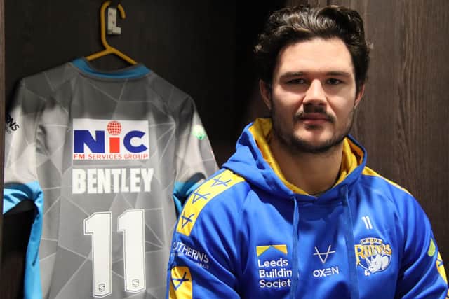 James Bentley, signed from St Helens, is Rhinos' new No 11. Picture c/o Leeds Rhinos.