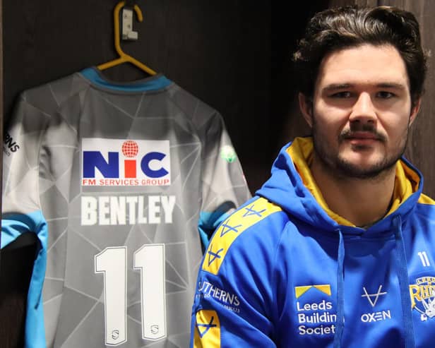 James Bentley, signed from St Helens, is Rhinos' new No 11. Picture c/o Leeds Rhinos.