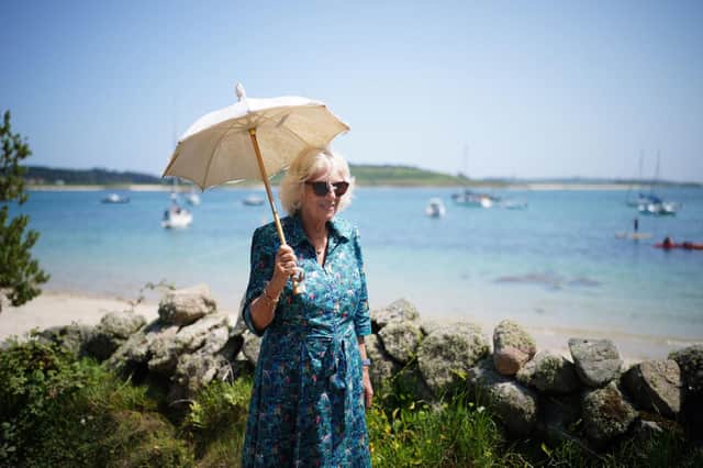 The Duchess of Cornwall during a visit to Bryher, Isles of Scilly. Cornwall's Isles of Scilly and north-west Scotland's Assynt-Coigach are the UK's favourite scenic destinations, according to a survey by Which?. PIC: PA