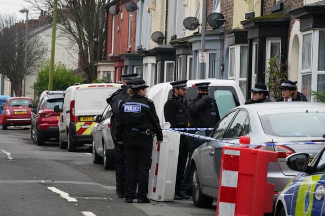 Police activity in Sutcliffe Street in the Kensington area of Liverpool, after an explosion at the Liverpool Women's Hospital killed one person and injured another on Sunday. Three men - aged 29, 26, and 21 - were detained in the Kensington area of the city and arrested under the Terrorism Act in connection with the incident.

Photo: PA Wire/PA Images