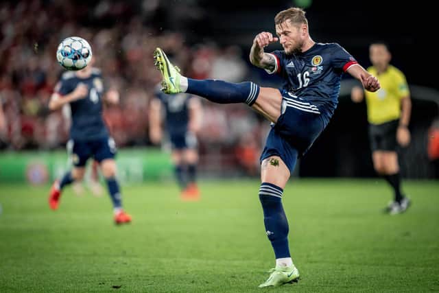 INSPIRED: Scotland international defender and Leeds United captain Liam Cooper. Photo by MADS CLAUS RASMUSSEN/Ritzau Scanpix/AFP via Getty Images.