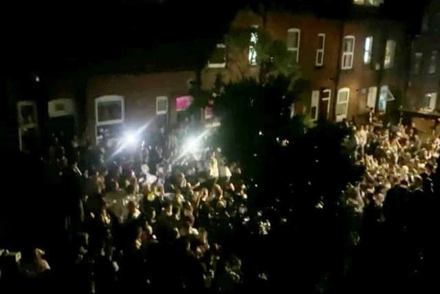 Neighbours living in Hyde Park were kept awake by this huge street rave attended by a bumper crowd of revellers in July