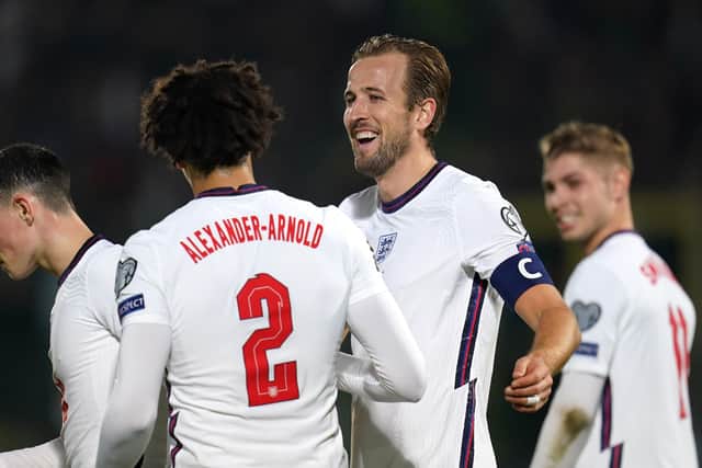 Harry Kane celebrates scoring England's sixth goal of the game against San Marino Picture: Nick Potts/PA