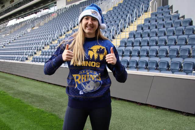 Sienna Rushton, of Leeds Rhinos netball, will be taking part in the festive 5-k. Picture by Leds Rhinos.