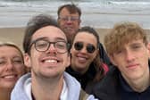 Nicky Newbon (front left) pictured with his famly