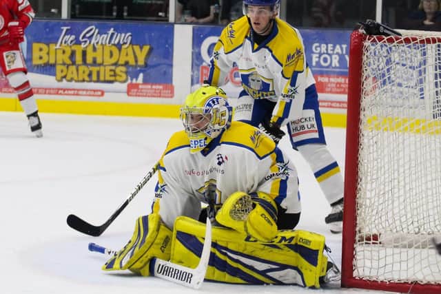 MISSING YOU: Leeds Knights netminder Sam Gospel hopes to return to practice with the team this Friday.

Picture courtesy of Kat Medcroft/Swindon Wildcats