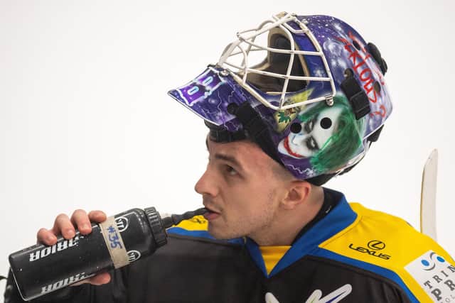 Netminder Jordan McLaughlin impressed across the three games he played with Leeds Knights last week. Picture: Bruce Rollinson
