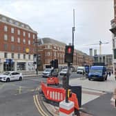 The junction of Vicar Lane and Eastgate, Leeds city centre, where the incident took place (Photo: Google)