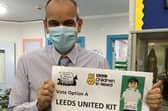 The popular Mr Balfour at Papdale Primary School is hoping that his beloved Leeds United will win out in a competition to dress him up for Children in Need.