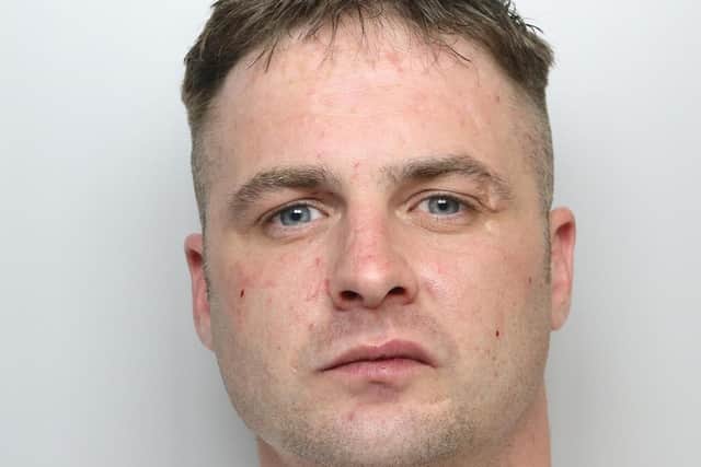 Thomas Riley was jailed for 28 months at Leeds Crown Court for assaulting his girlfriend.
