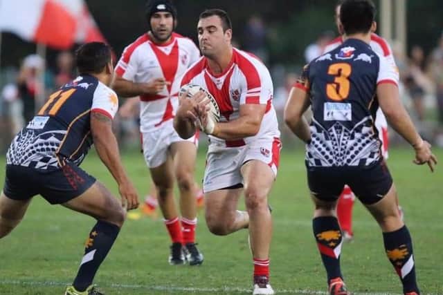 Dean Zammit in action for Malta. Picture: Hunslet RLFC.