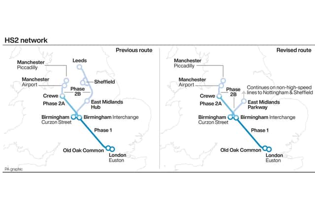 The HS2 network. The new and revised plans.