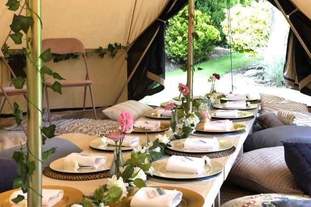 The Luxury Glamping Company caters for birthday parties, baby showers, children's sleepovers and other family events