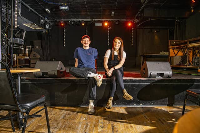 Joe Hubbard and Chelsea Bakewell, promoters in the Live At Leeds festival team (Photo: Tony Johnson)