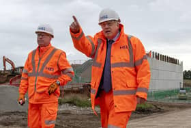 Prime Minister Boris Johnson officially confirmed the official cancellation of the Eastern leg of the HS2 as part of yesterday's Integrated Rail Plan. Picture: Andrew Fox/Getty Images.