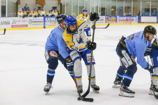 ON THE UP: Leeds Knights' defenceman Archie HazeldinePicture: Andy Bourke/Podium Prints