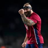 Fighting talk: Harlequins prop Joe Marler, who will start on the bench for England against world champions South Africa, says he is ready to take on the power of the famous Springbok pack. (Photo by Mike Hewitt/Getty Images)