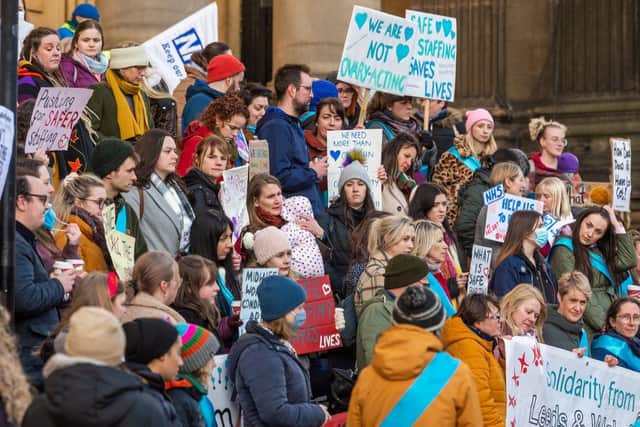 A recent survey conducted by the Royal College of Midwives (RCM) union found 57 per cent of midwives are looking to leave. Picture: James Hardisty.