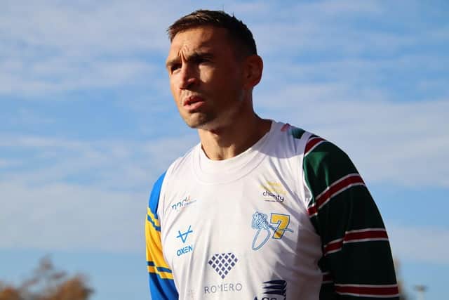 Leeds Rhino Kevin Sinfield set off on his charity run in support of Rob Burrow today. Photo: Leeds Rhinos.