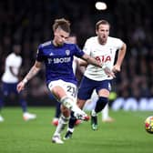 TWO HALVES - Kalvin Phillips was superb for Leeds United in the first half, keeping Harry Kane quiet alongside Liam Cooper, but the pair couldn't silence him in the second half as Tottenham Hotspur took control. Pic: Getty