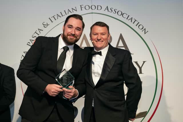 Dan was able to wow judges with his entry in the FuturaPro Pizza and More Cheese Category. Photo: Pretzel Group