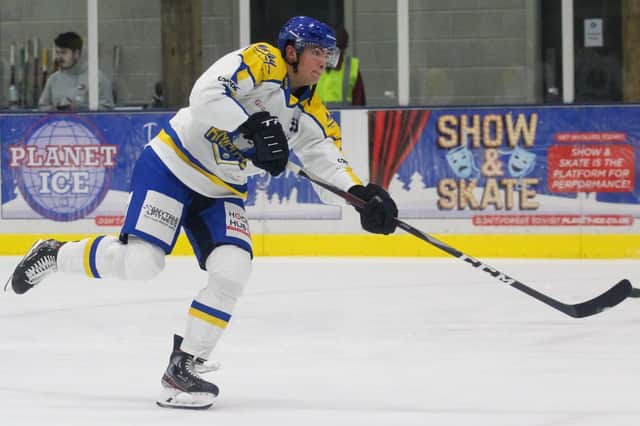 CLOSING IN: Cole Shudra hopes to be back in contention for Leeds Knights - and parent club Sheffield Steelers - within a couple of weeks. Picture courtesy of Kat Medcroft