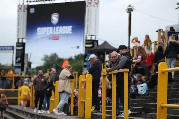 Fans at the Jungle during last season's Super League clash with Wigan Warriors. Picture by John Clifton/SWpix.com.