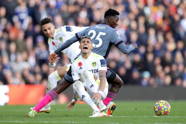 PANIC STATIONS - Raphinha's health and fitness is a subject that keeps Leeds United fans on the very edge of their nerves. Pic: Getty
