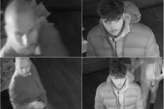 Police have released CCTV images of two men they want to identify after a teenage boy had a glass smashed into his face.