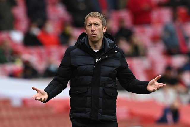Brighton and Hove Albion manager Graham Potter. Picture:  Neil Hall/PA Wire.