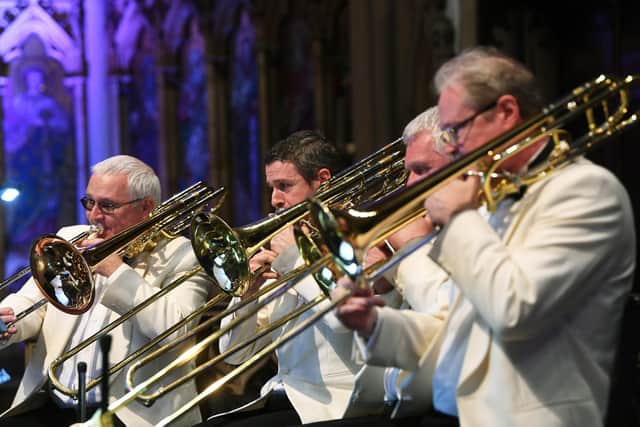 The Yorkshire Evening Post brass band perform at the traditional carol service at Leeds Minster back in 2019. Picture: Jonathan Gawthorpe