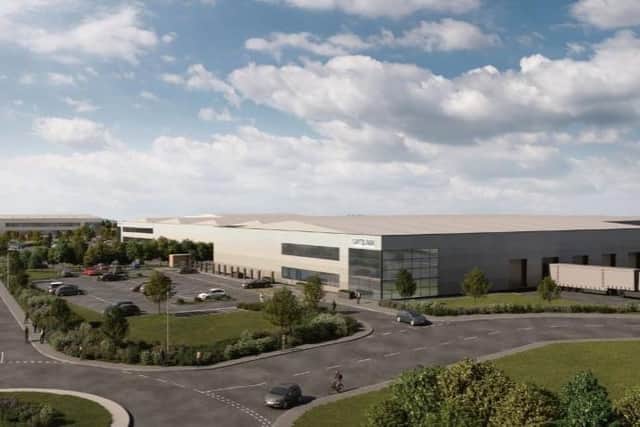 An artist's impression of the planned new industrial estate in Morley
