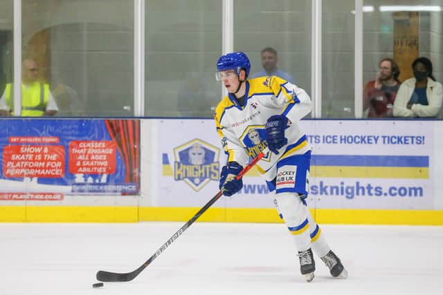 Leeds Knights defenceman 

Jordan Griffin

could be back in the line-up to face former club Sheffield Steeldogs on Friday night. Picture: Andy Bourke/Podium Prints